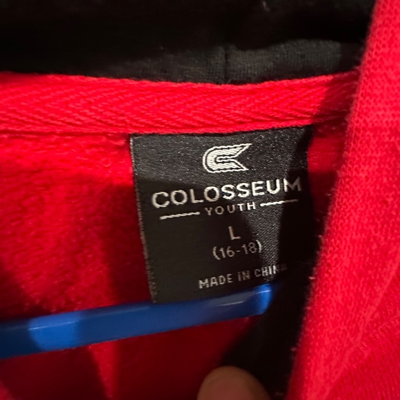 Red Rutgers Hoodie, Size L (16-18), Colosseum, good condition. - Picture 6 of 7
